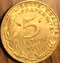 1992 France 5 Centimes Coin - £1.08 GBP