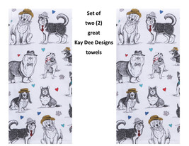 KAY DEE DESIGNS Dog All-Over R7490~Two Dual Purpose Terry Towels~16&quot;x26″... - £12.72 GBP