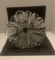 Vintage Mikasa Tulips Satin Decorative Plate 9 Inch Crystal  - $15.99