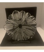 Vintage Mikasa Tulips Satin Decorative Plate 9 Inch Crystal  - $15.99