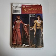 Simplicity Sewing Pattern 9246 Renaissance Costume Size PP 12 14 16 18 Vintage - £3.89 GBP