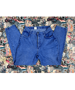 Vtg 1980s High Waist Heather Blue Denim Tapered Mom Jeans Sz 11 29” Waist - $29.03