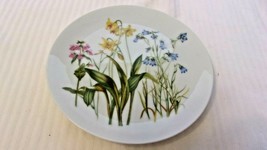 Rock Garden Flowers Dessert Plate Porcelain from Shafford Japan 7.75&quot; Di... - £31.34 GBP