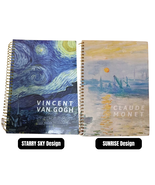 2 pcs (Starry Sky &amp; Sunrise) 16K Vincent Van Gogh Spiral Notebook B5 - 3... - $45.89