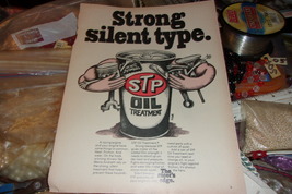 vintage magazine advertisement for STP Car Care Products from an old Hot... - $13.00