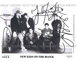 The New Kids On The Block Group Autographed 8x10 Rp Photo All 5 Wahlberg Knight - £15.00 GBP