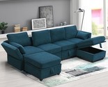 109&quot; Chenille Modular Sectional Sofa With Adjustable Armrests And Backre... - $1,741.99