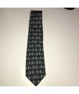 Vintage Gres Paris Mens Silk Tie Man Sitting On Bench - $186.63 MXN