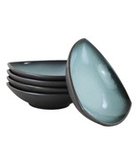 Set Of 5 Seikai Blue Sky Stars Appetizer Salad Triangular Deep Serving P... - $60.13 CAD