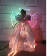 Fiber Optic Angel Tree Topper Christmas Lighted Figure 12&quot; Color Changin... - $28.99