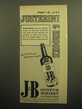 1957 J&amp;B Scotch Ad - Charles Dickens was an eminent patron of Justerini &amp; Brooks - £14.57 GBP