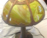 Antique Art Nouveau Miller Bent Watermelon Color Slag Glass Lamp Signed ... - £699.88 GBP