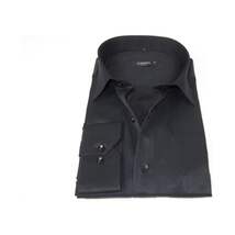 Men's Shirt By CASILA Turkey Cotton Blend Long Sleeves 502000-02 Black image 3