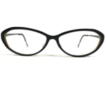 Lindberg Brille Rahmen 1150 AE81 Schwarz Beige Rund Cat Eye 53-12-135 - $227.87