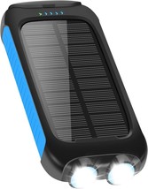 Portable Charger Solar Charger Power Bank 20000mAh External Battery Pack - £20.53 GBP