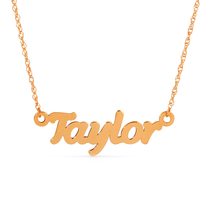 Resilience Font 14k Solid Gold Custom Name Necklace Personalized Customizable Cu - £287.09 GBP+
