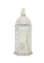 Cutwork White Hexagon Candle Lantern - $27.72