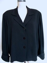 Vintage Tamotsu New York Jacket Blazer L XL 48&quot; Bust Bloomingdales Black... - $21.99