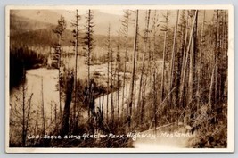 MT Scene Along Glacier Park Highway Montana RPPC Real Photo Postcard V23 - £7.03 GBP
