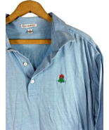 Peter Millar XL Polo Shirt Knit Cotton Short Sleeve Blue on Blue Stripe ... - £36.43 GBP