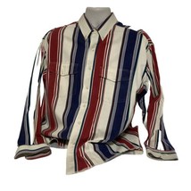 Vtg Wrangler Striped Brushpopper Western Shirt XL X-Long Tails 17 X 35 - £101.02 GBP
