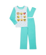 Emoji Girls Long Sleeve Top &amp; Pants Pajama Sleep 2-Pcs Set Multicolor Si... - $27.77 CAD