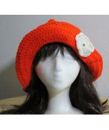 CSM - Brimmed Slouchy Hat, Handmade, NEW, Orange Crush, Crochet CSM - 10388 - $25.00