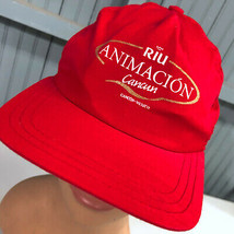 RIU Animacion Cancun Mexico Red Adjustable Baseball Hat Cap - £14.37 GBP