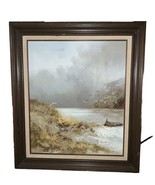 Karl Newmann Beach Sea Gulls Vintage Painting Framed &amp; Signed  - £137.35 GBP