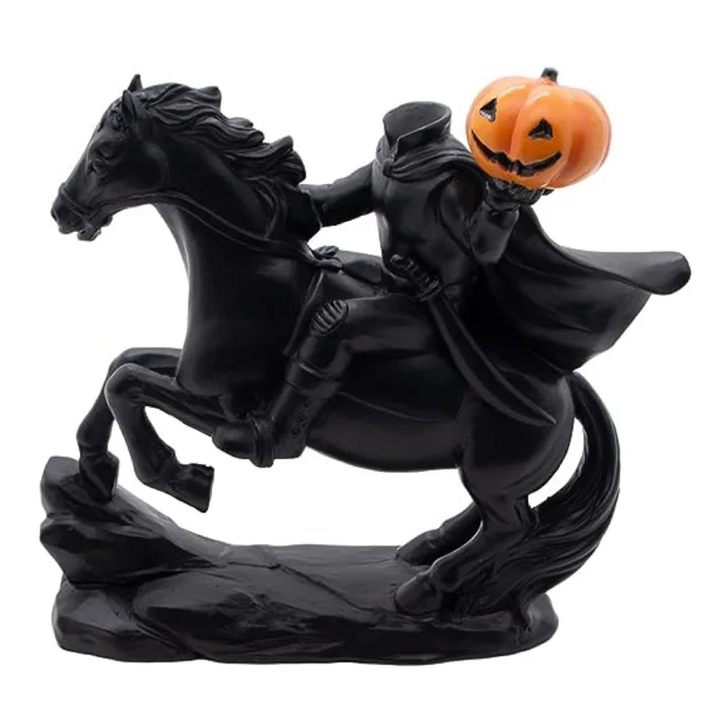 Headless Horseman Statue  Horseman Horror Sculpture  for Desktop Bookshelf - £29.16 GBP+