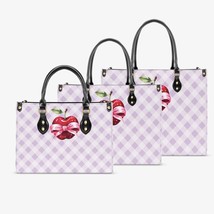 Women&#39;s Tote Bag - Rockabilly - Apple Plaid Lilac Lge Squares - £47.35 GBP+
