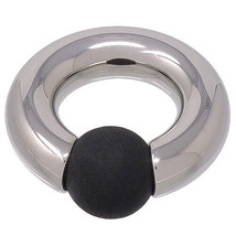 Hollow Ball Closure Ring. 316L Stainless Steel Ring + Black Nitrile Ball - £23.11 GBP+