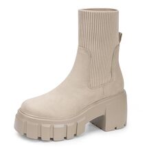 FITORY Women's Chelsea Ankle Boots Tan Size 11 Lightweight Chunky Heel - $122.96 MXN FITORY Women's Chelsea Ankle Boots Tan Size 11 Lightweight Chunky Heel - $122.96 MXN