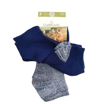 Cuddl Duds Women&#39;s 3pk Mid-Weight Low Cut Socks Blue - £8.31 GBP