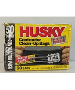 HUSKY Heavy Duty 3 Mil 42 Gal Garbage Trash Contractor Clean-Up Bags (50... - $50.24 CAD