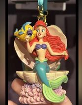 Disney Parks Princess Little Mermaid Ariel Ornament  Flounder Shell - $43.99