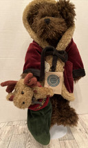 Boyds Bears Rare QVC Exclusive Santa Bear, 16” Niklas &amp; Wuzzie Moose 109... - $88.47