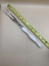 CUTCO 1727 KH Pearl White Handle 2 Tine Prong Carving Serving Fork - $44.55