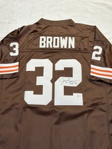 Jim Brown Signed Cleveland Browns NFL Football Jersey COA - £199.03 GBP