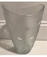 Vintage 1970s Coin Polka Dots Glass Clear Vase, Italy, 1970s - $98.00