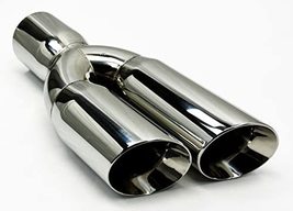 Exhaust Tip 2.50&quot; Inlet 3.00&quot; Outlet 13.00&quot; long WDWDRS30013-250-HP-SS Dual Roun - £60.71 GBP