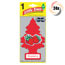 24x Packs Little Trees Single Strawberry Scent X-tra Strength Hanging Trees - £29.51 GBP