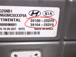2021..21   HYUNDAI SONATA 2.5L   /ENGINE COMPUTER.ECU image 3