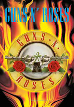 Guns n&#39; Roses Poster Flag Circle Flames - £14.38 GBP