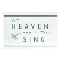 Heaven and Nature Sing Sign 20&quot;L x 14&quot;H Wood - £36.94 GBP