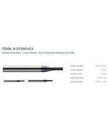 27293 C3 - END MILL - .093R .279LOC .010 CORNER R - CARBIDE - HARVEY - P... - $407.72 MXN
