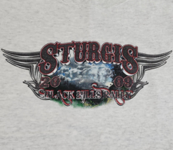 2099 Gray Sturgis Motorcycle Black Hills Rally - Size Large - £11.37 GBP