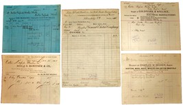 5 1901 NEW YORK Billhead Document Receipts Wool Cotton Electrical - $14.99
