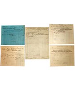 5 1901 NEW YORK Billhead Document Receipts Wool Cotton Electrical - £11.76 GBP