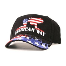 Biker&#39;s Ballcap   -  The American Way in Red, White and Blue on a black ... - $22.00